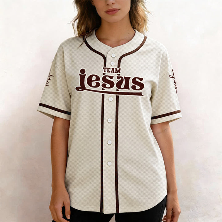Christianartworkshop Bold Team Jesus Custom Name Number Unisex Custom Baseball Jersey - image 54