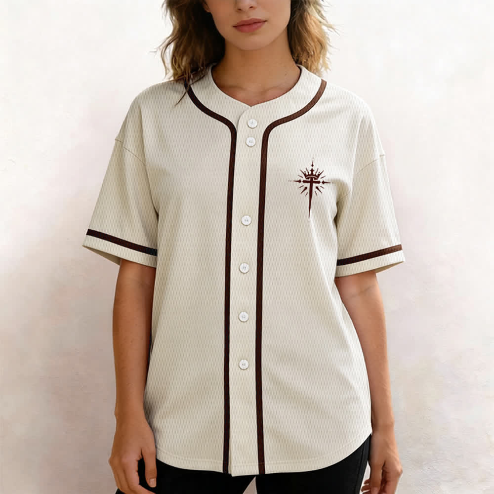 Christianartworkshop Jesus Is King Angel Wings Cross Faith Statement Custom Baseball Jersey - image 18