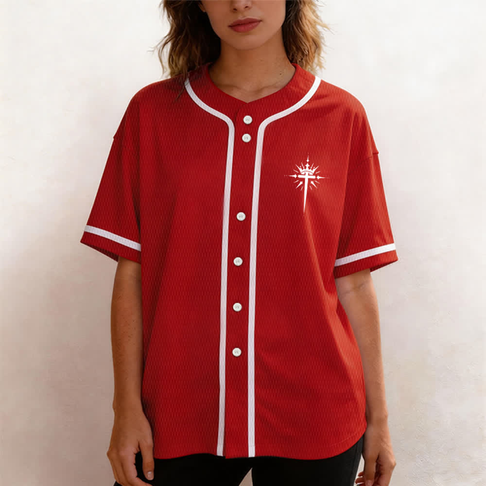 Christianartworkshop Jesus Is King Angel Wings Cross Faith Statement Custom Baseball Jersey - image 32