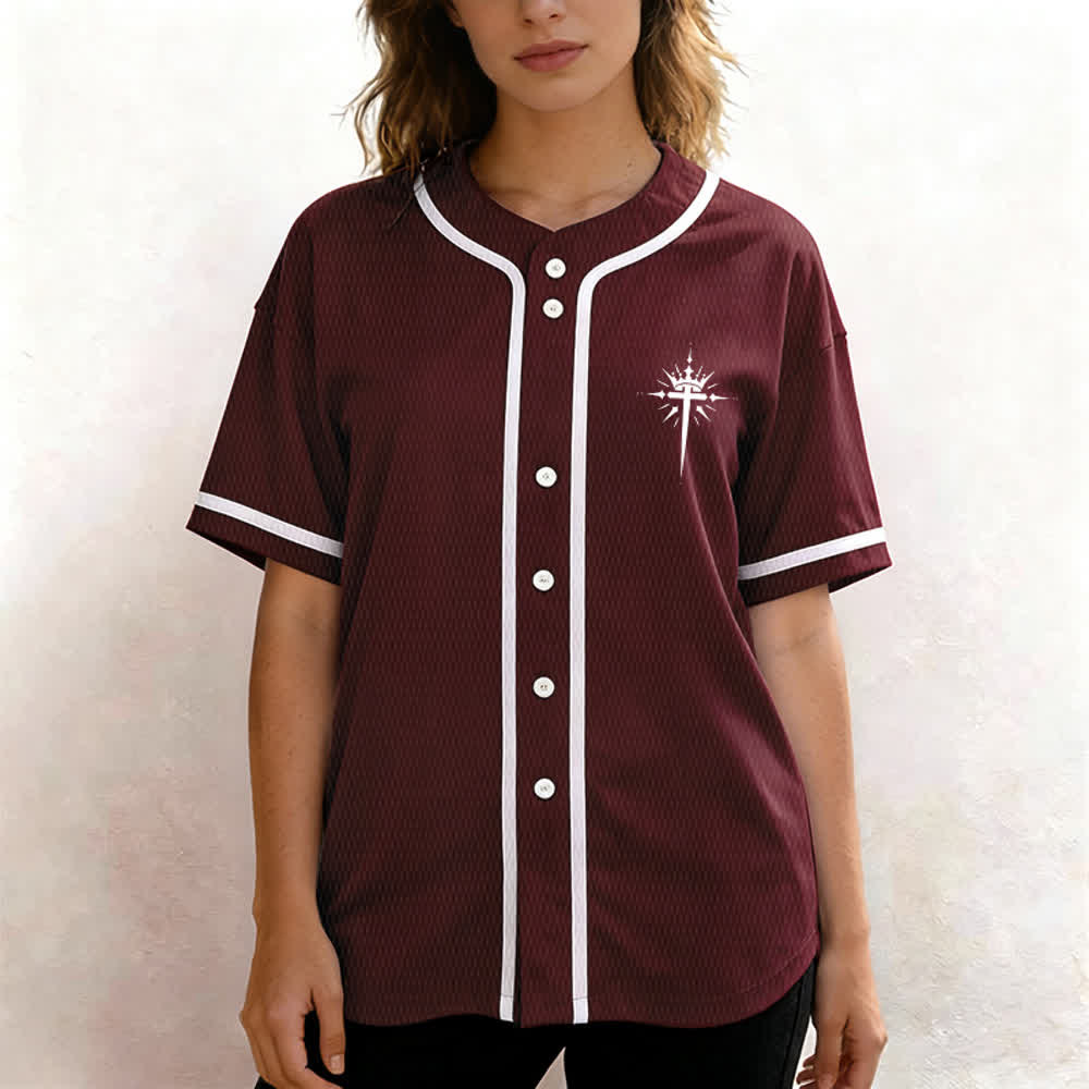 Christianartworkshop Jesus Is King Angel Wings Cross Faith Statement Custom Baseball Jersey - image 39