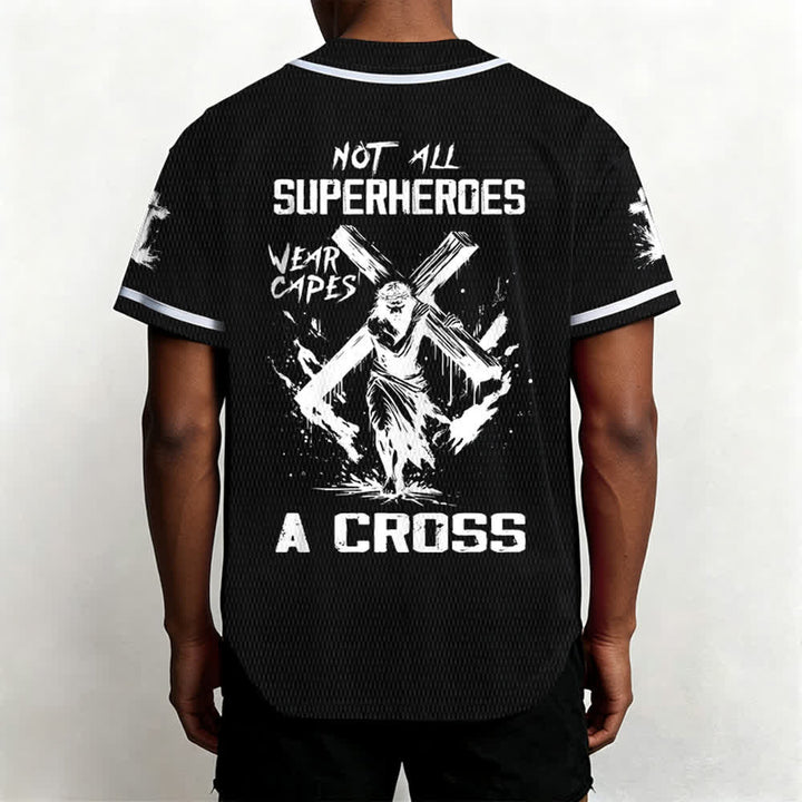 Christianartworkshop Not All Superheroes Wear Capes A Cross Unisex Baseball Jersey - image 12