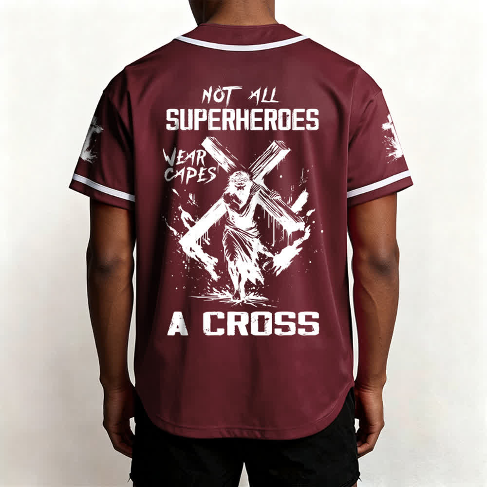 Christianartworkshop Not All Superheroes Wear Capes A Cross Unisex Baseball Jersey - image 24