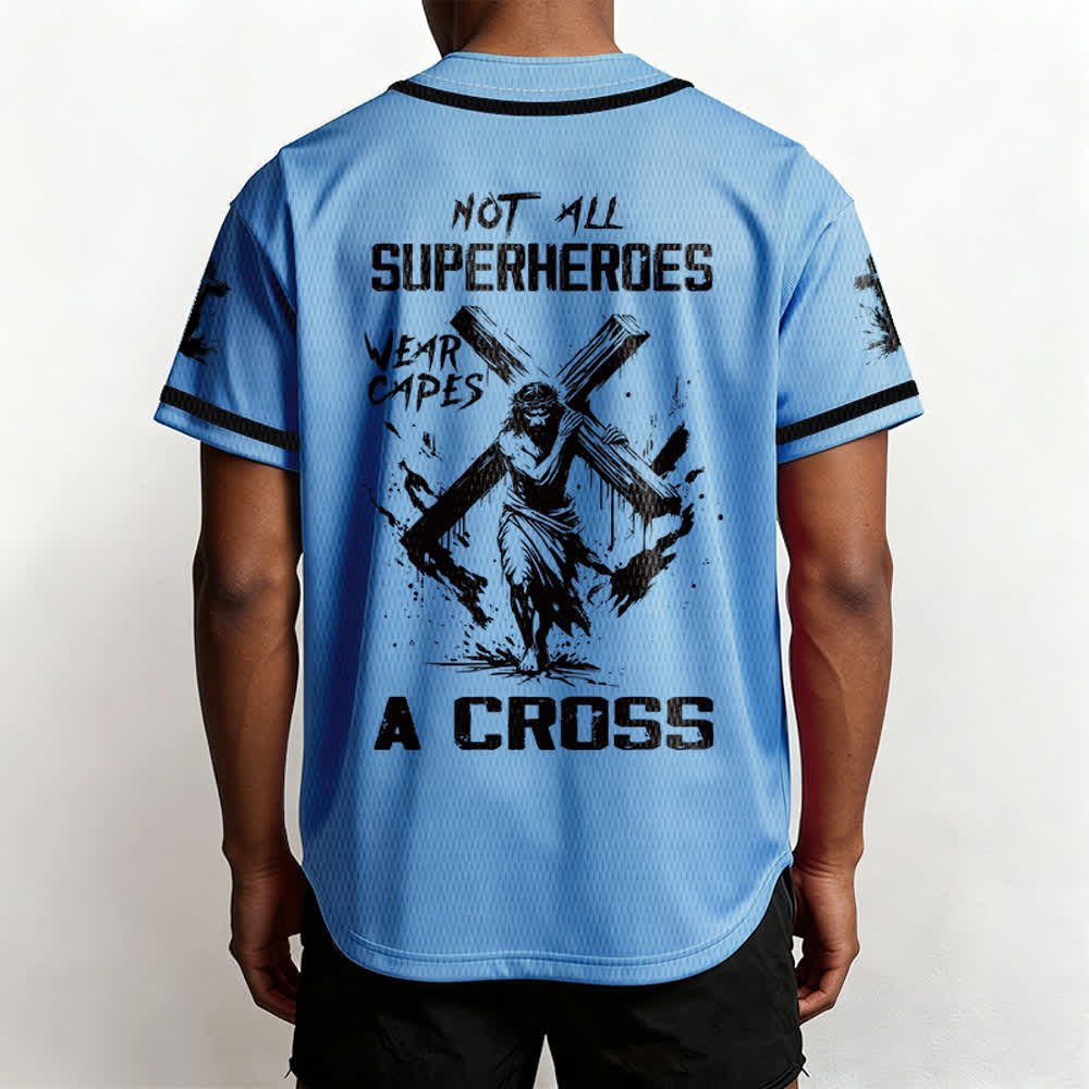 Christianartworkshop Not All Superheroes Wear Capes A Cross Unisex Baseball Jersey - image 31