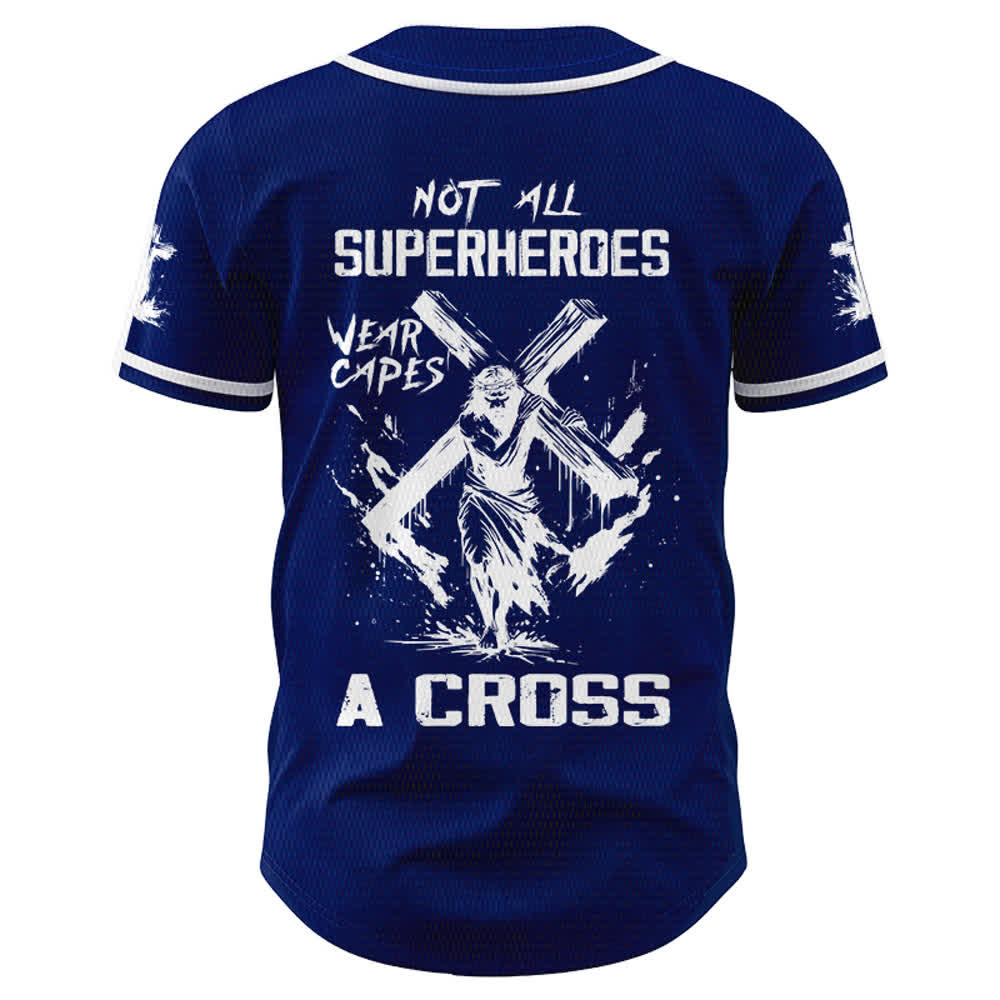 Christianartworkshop Not All Superheroes Wear Capes A Cross Unisex Baseball Jersey - image 36