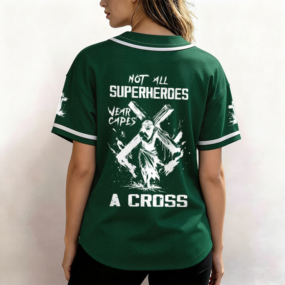 Christianartworkshop Not All Superheroes Wear Capes A Cross Unisex Baseball Jersey - image 47