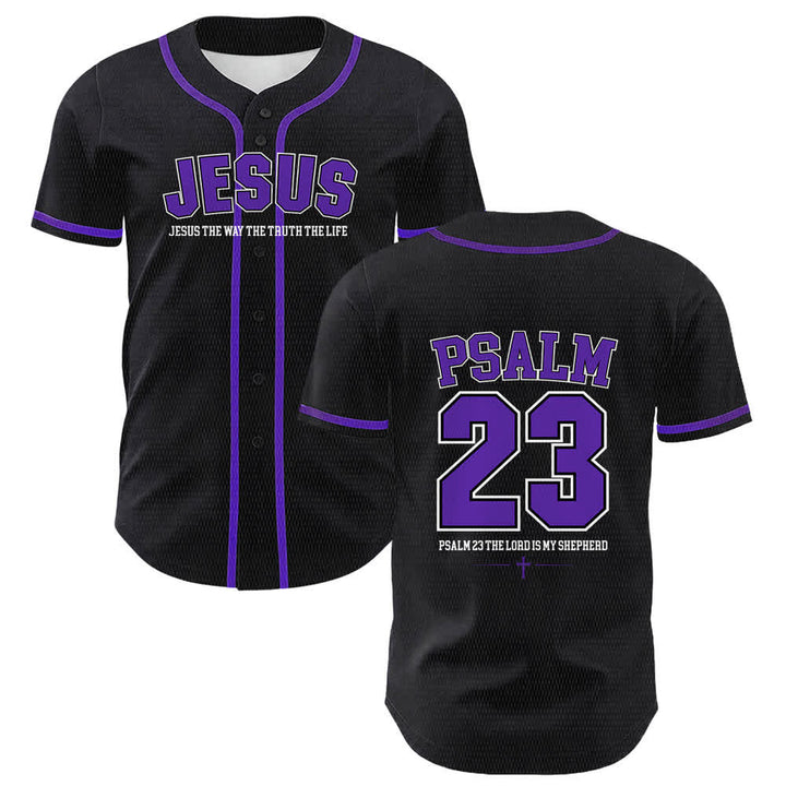 Christianartworkshop Jesus Psalm 23 The Lord Is My Shepherd Unisex Baseball Jersey - Purple - 5XL - image 21