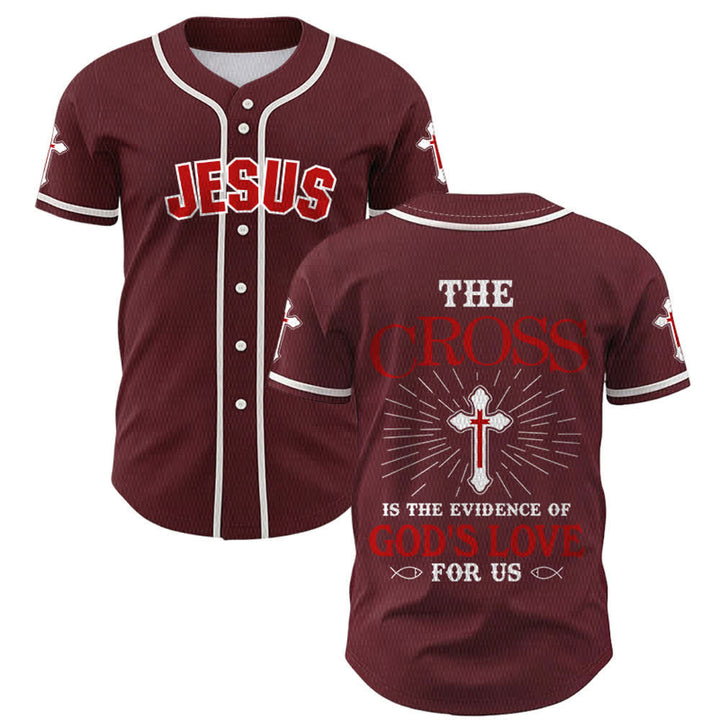 Christianartworkshop The Cross Is The Evidence Of God's Love Unisex Baseball Jersey - Wine - 5XL - image 21