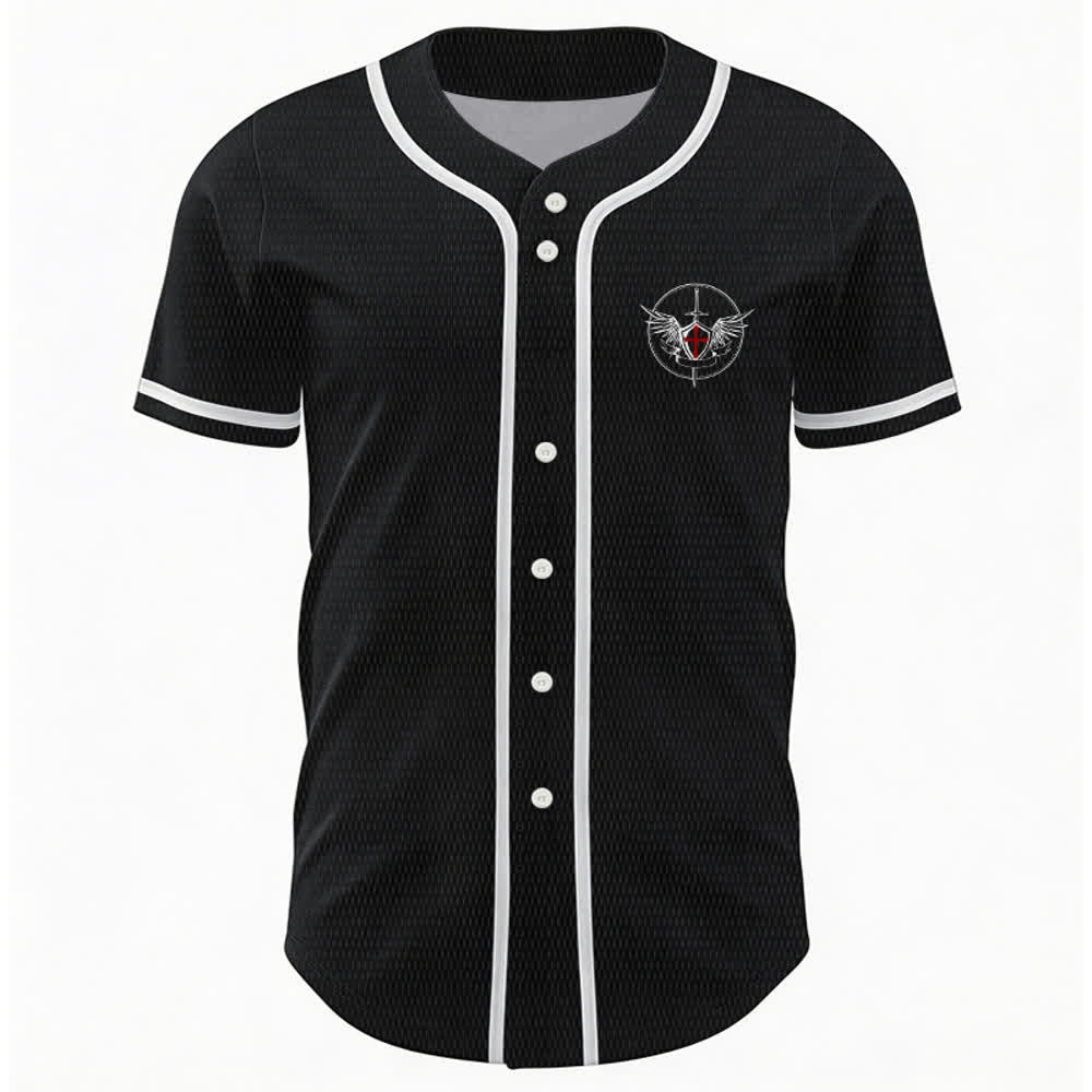Christianartworkshop St.Michael Archangel Defend Us Unisex Baseball Jersey - image 9