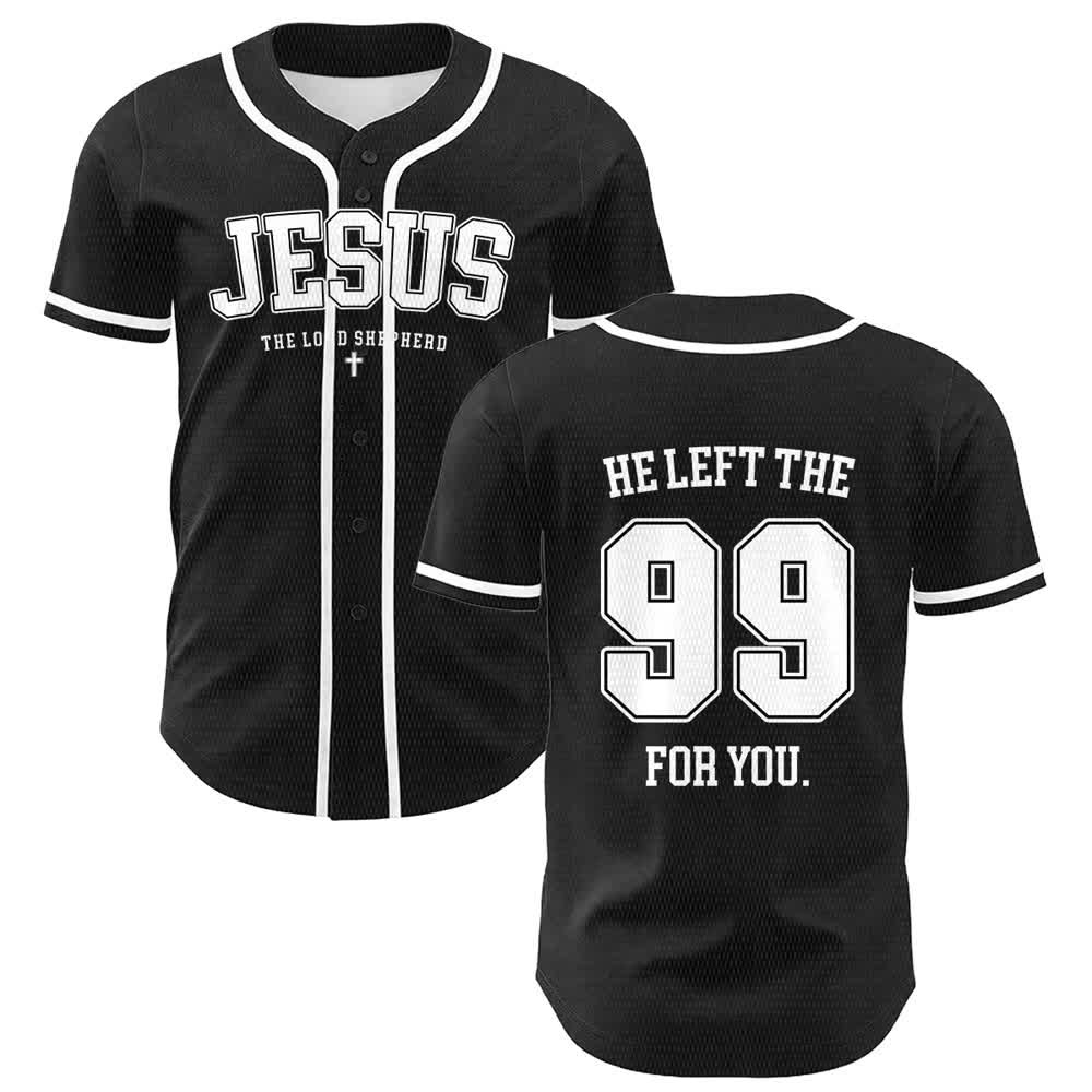 Christianartworkshop Jesus He Left The 99 For You Unisex Baseball Jersey - White - 5XL - image 6