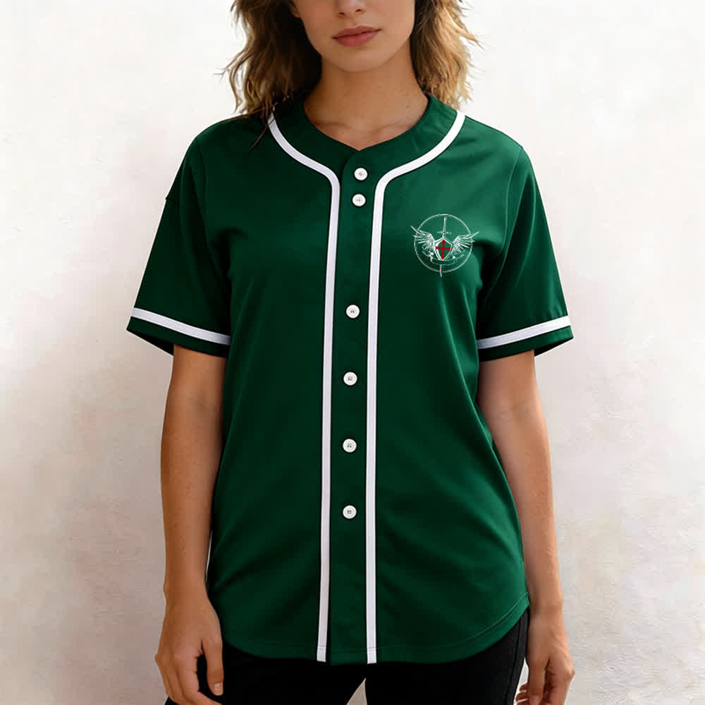 Christianartworkshop St.Michael Archangel Defend Us Unisex Baseball Jersey - image 48