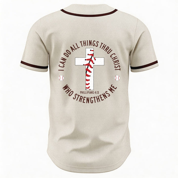 Christianartworkshop Philippians 4:13 I Can Do All Things Unisex Baseball Jersey - image 1