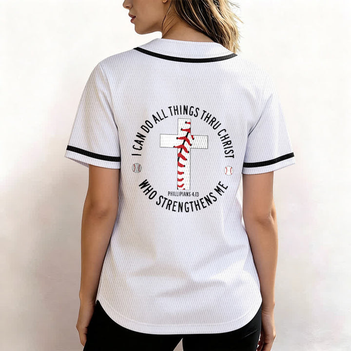 Christianartworkshop Philippians 4:13 I Can Do All Things Unisex Baseball Jersey - image 10