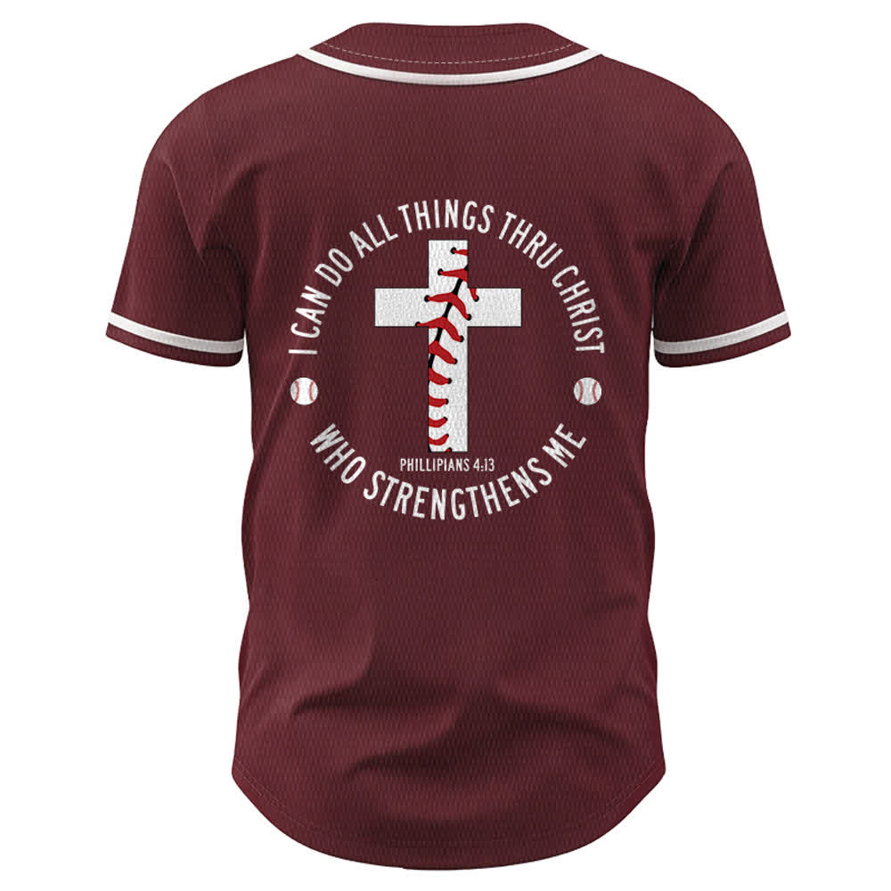 Christianartworkshop Philippians 4:13 I Can Do All Things Unisex Baseball Jersey - image 29