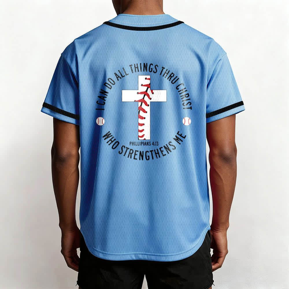 Christianartworkshop Philippians 4:13 I Can Do All Things Unisex Baseball Jersey - image 40