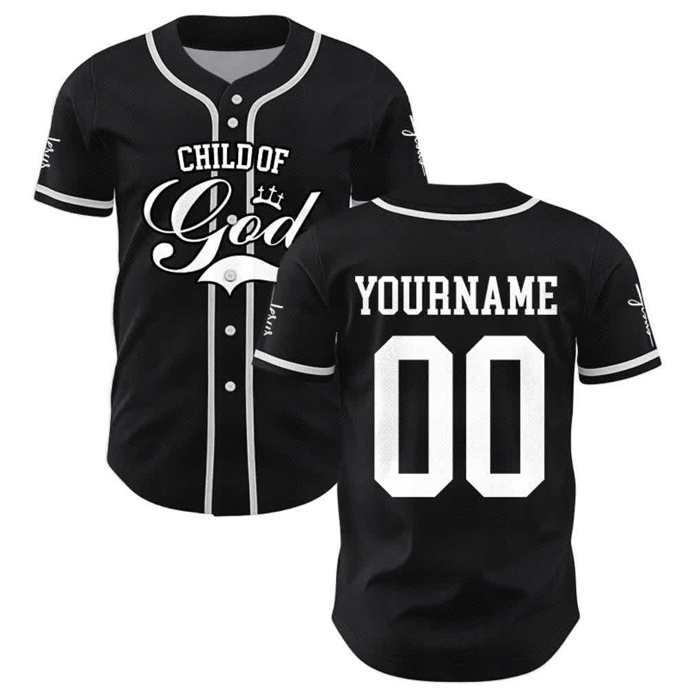 Christianartworkshop Child Of God Personalized Name Number Unisex Custom Baseball Jersey - image 9