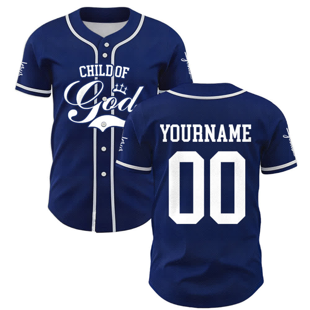 Christianartworkshop Child Of God Personalized Name Number Unisex Custom Baseball Jersey - image 41