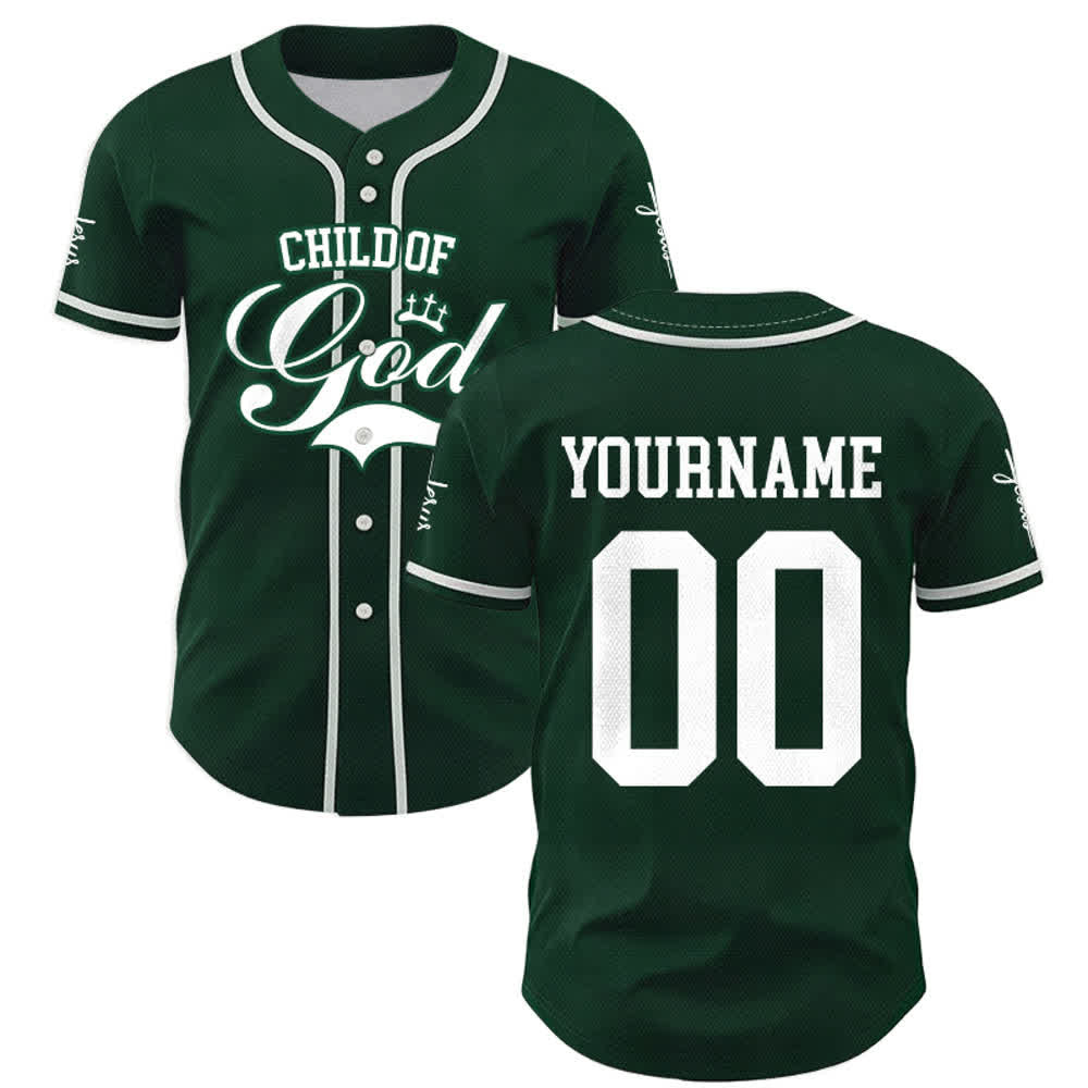Christianartworkshop Child Of God Personalized Name Number Unisex Custom Baseball Jersey - image 49