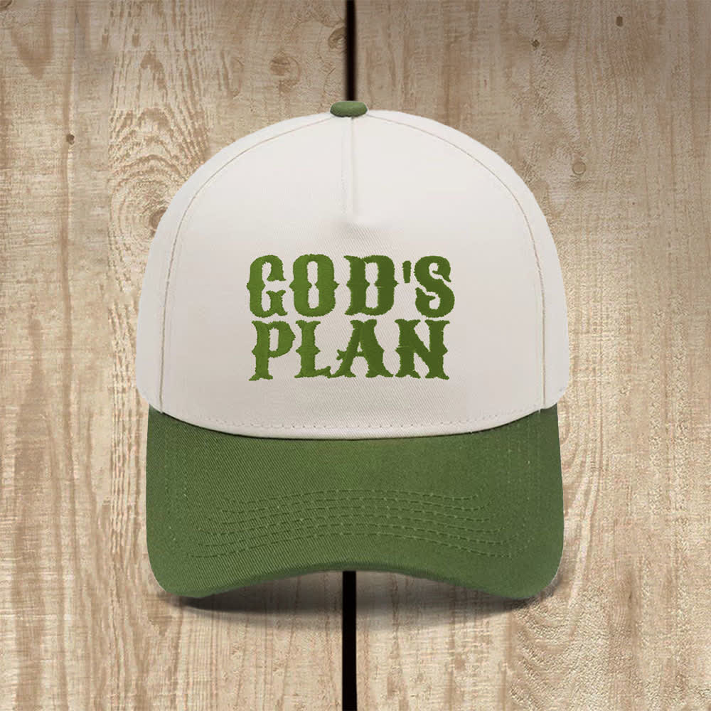 Christianartworkshop God's Plan Bold Letter Print Classic Casual Hat - Army Green - image 12