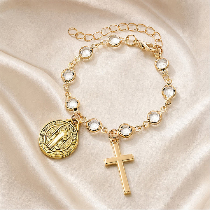 Christianartworkshop Portable Devotional Wrist Rosary With St. Benedict Charm: Vessel of Steadfast Blessed Protection - image 13