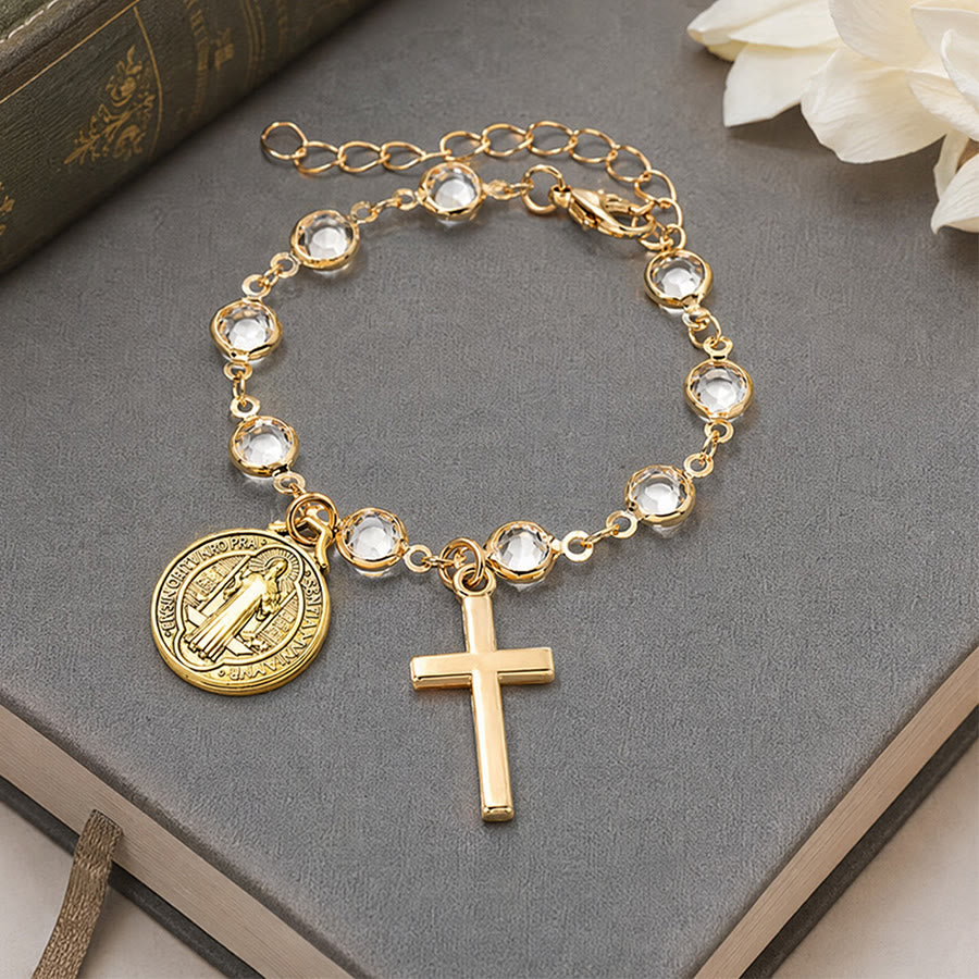 Christianartworkshop Portable Devotional Wrist Rosary With St. Benedict Charm: Vessel of Steadfast Blessed Protection - image 12