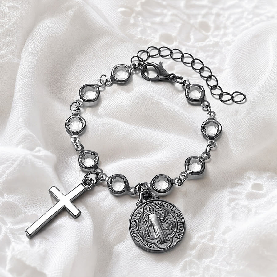 Christianartworkshop Portable Devotional Wrist Rosary With St. Benedict Charm: Vessel of Steadfast Blessed Protection - image 17
