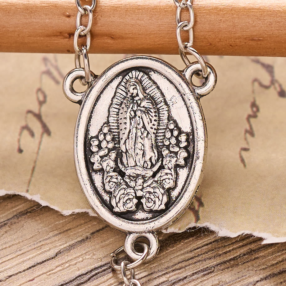 Christianartworkshop Multicolor Bead Guadalupe Rosary with Engraved Storage Case: Token of Tender Heavenly Comfort - image 6