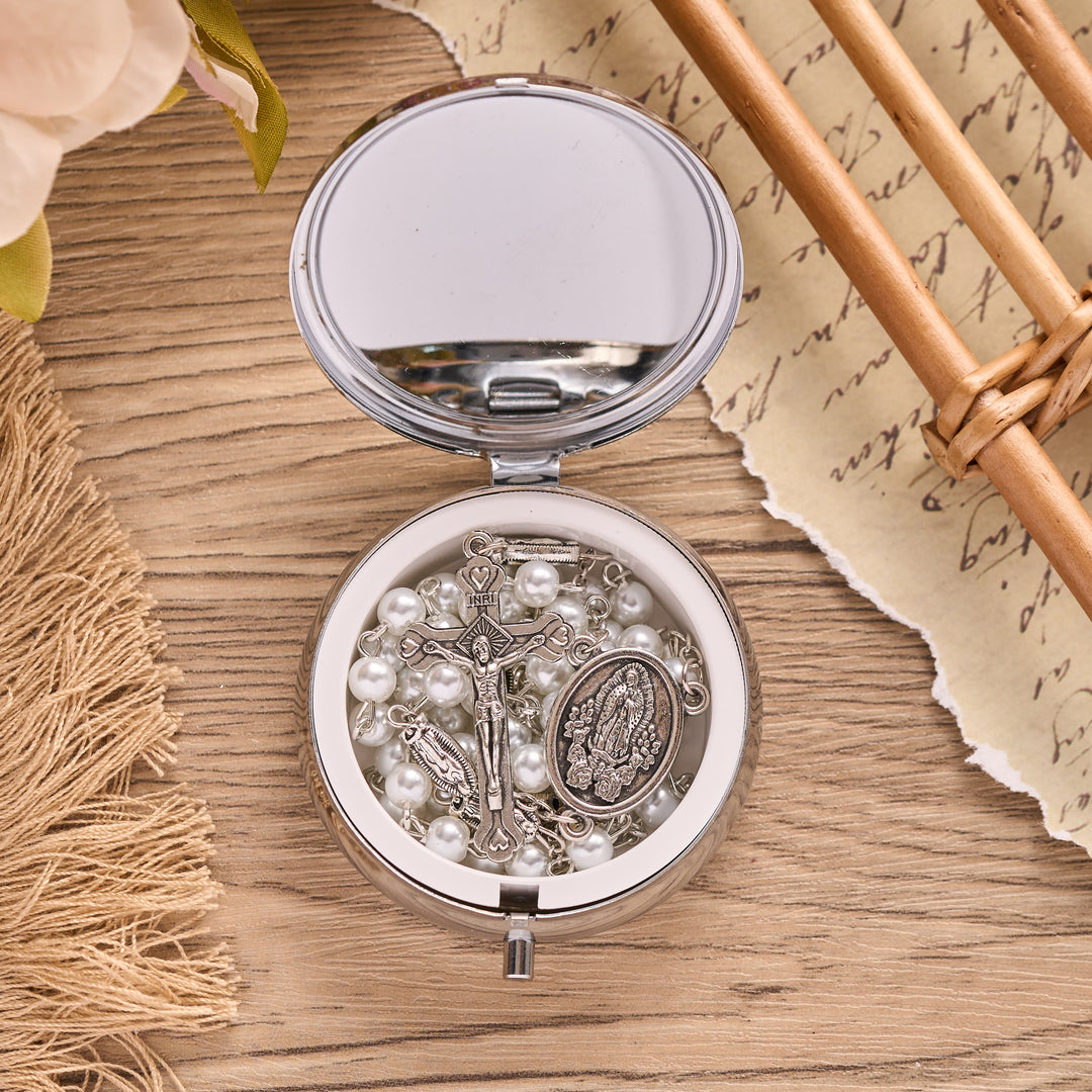 Christianartworkshop Multicolor Bead Guadalupe Rosary with Engraved Storage Case: Token of Tender Heavenly Comfort - image 17