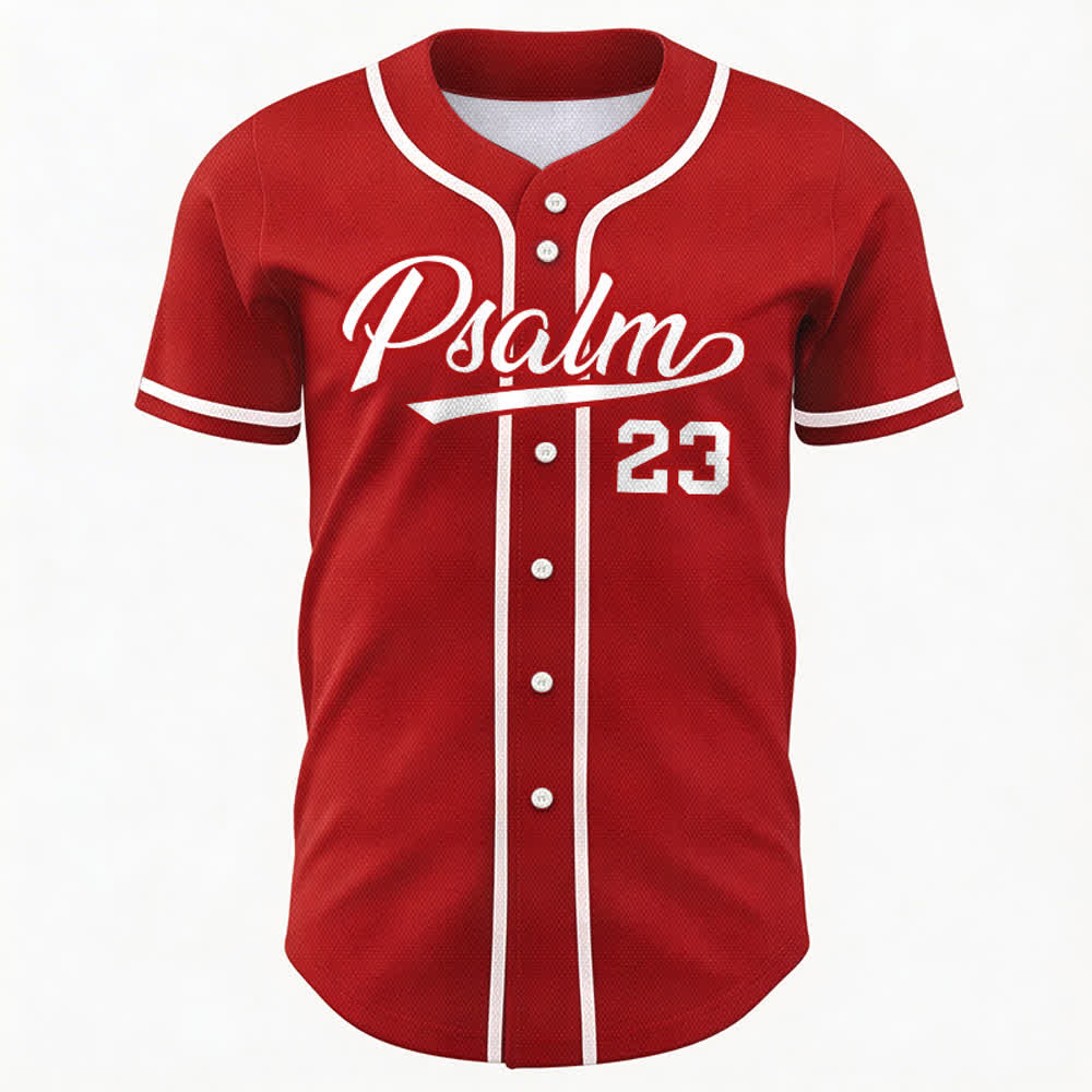 Christianartworkshop Retro Sport Style Psalm 23 Unisex Baseball Jersey - image 22