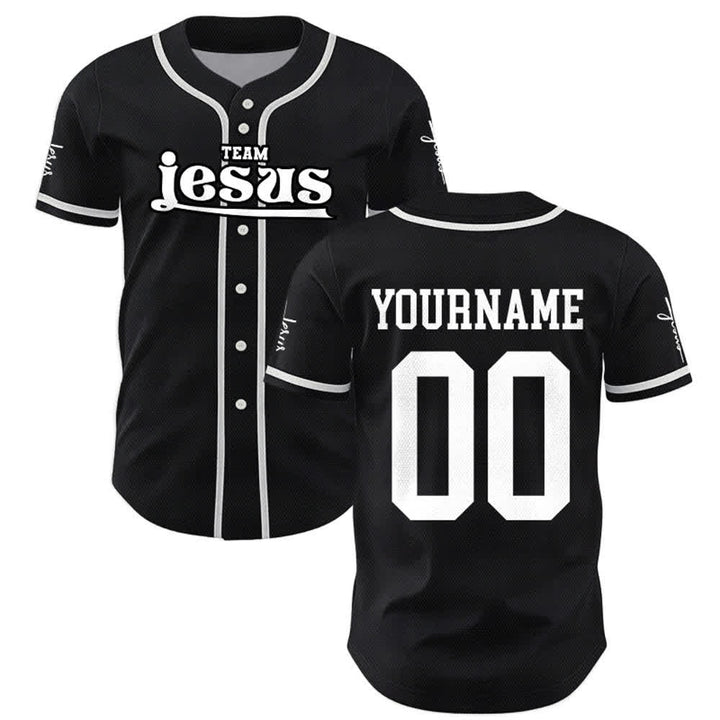Christianartworkshop Bold Team Jesus Custom Name Number Unisex Custom Baseball Jersey - image 17