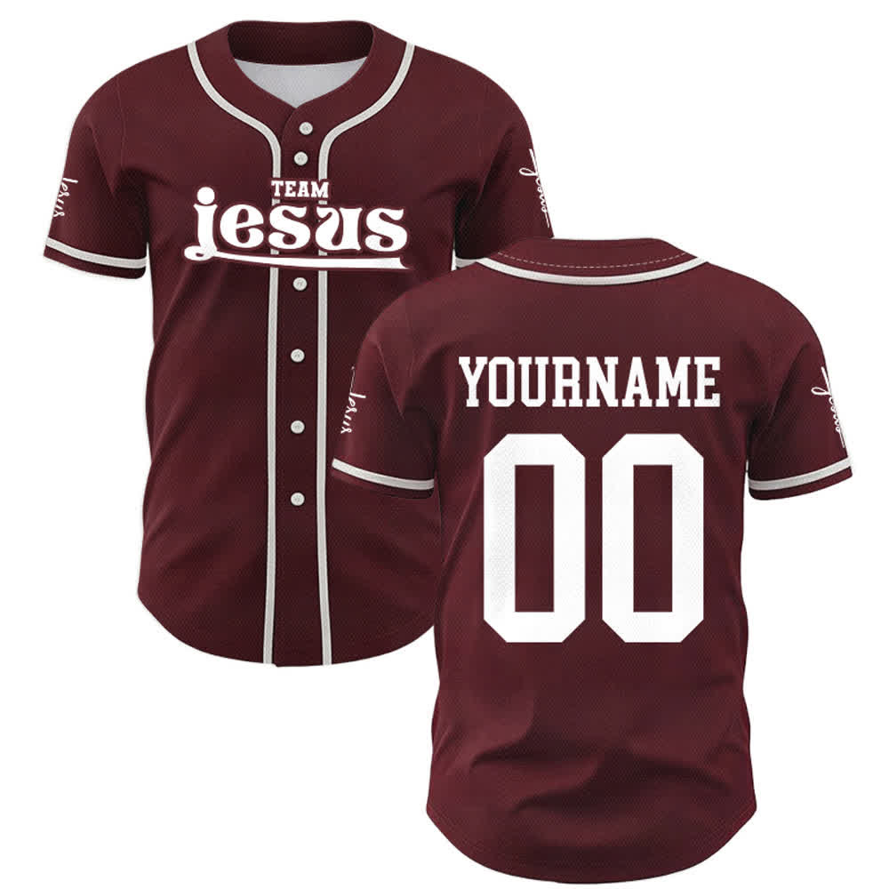 Christianartworkshop Bold Team Jesus Custom Name Number Unisex Custom Baseball Jersey - image 33