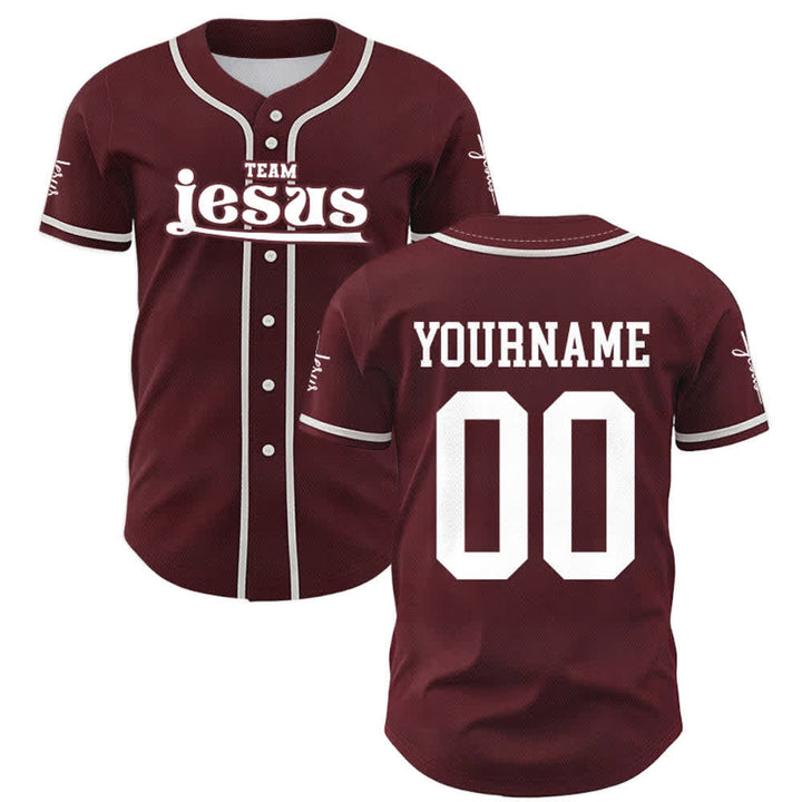 Christianartworkshop Bold Team Jesus Custom Name Number Unisex Custom Baseball Jersey - image 33
