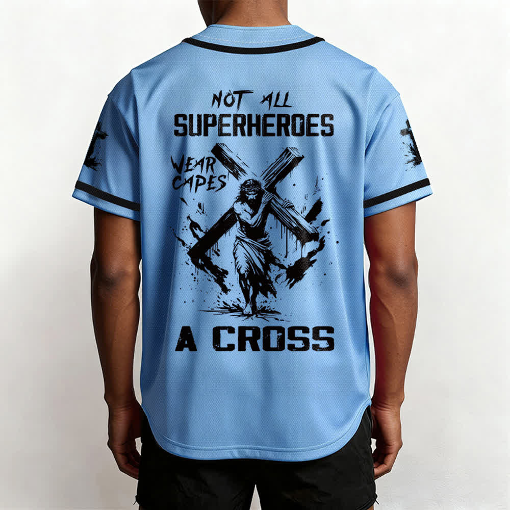 Christianartworkshop Not All Superheroes Wear Capes A Cross Unisex Baseball Jersey - image 33