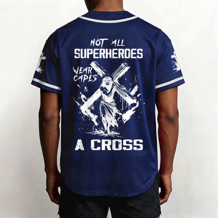Christianartworkshop Not All Superheroes Wear Capes A Cross Unisex Baseball Jersey - image 40
