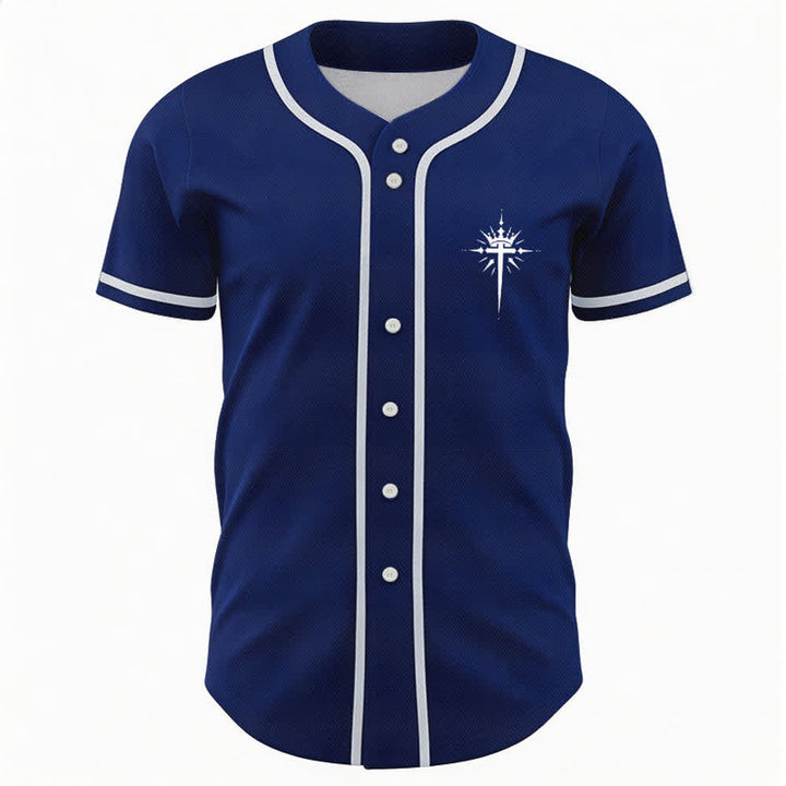 Christianartworkshop Jesus Is King Angel Wings Cross Faith Statement Custom Baseball Jersey - image 9