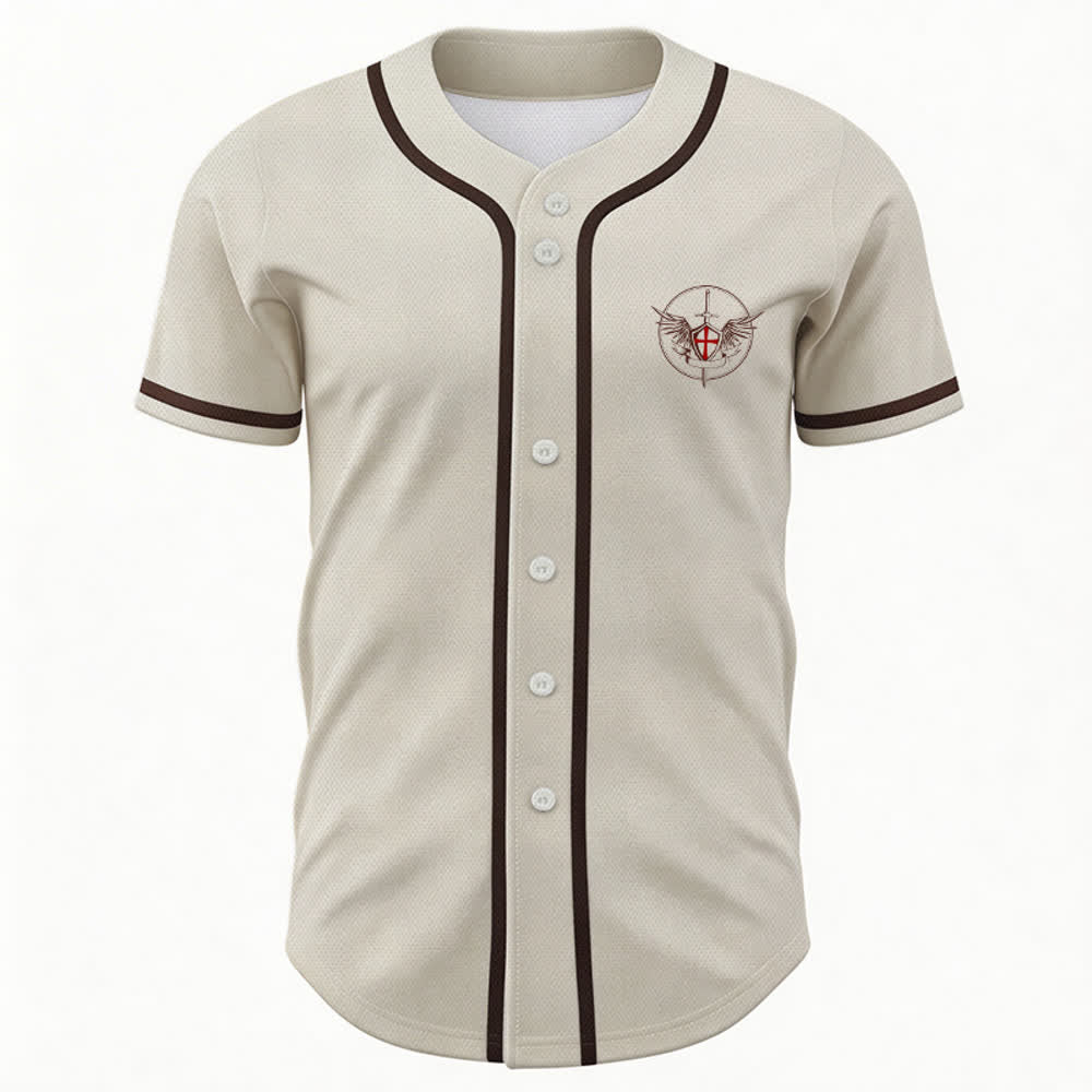 Christianartworkshop St.Michael Archangel Defend Us Unisex Baseball Jersey - image 51
