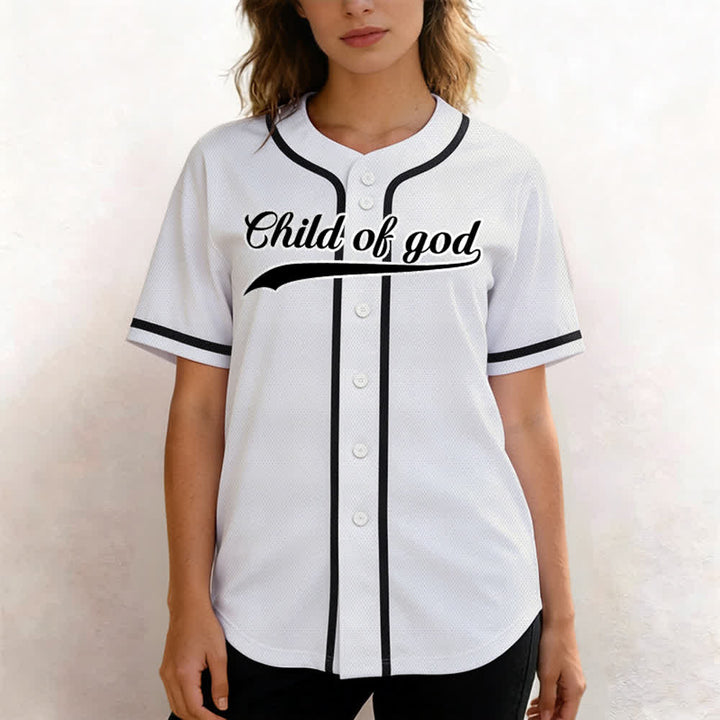 Christianartworkshop Child Of God Custom Name Number Unisex Baseball Jersey - image 22