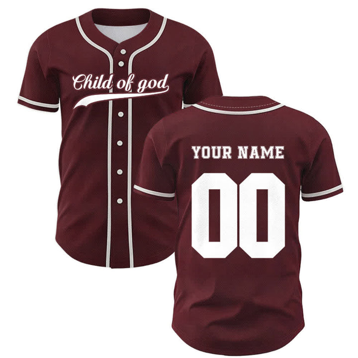 Christianartworkshop Child Of God Custom Name Number Unisex Baseball Jersey - image 41