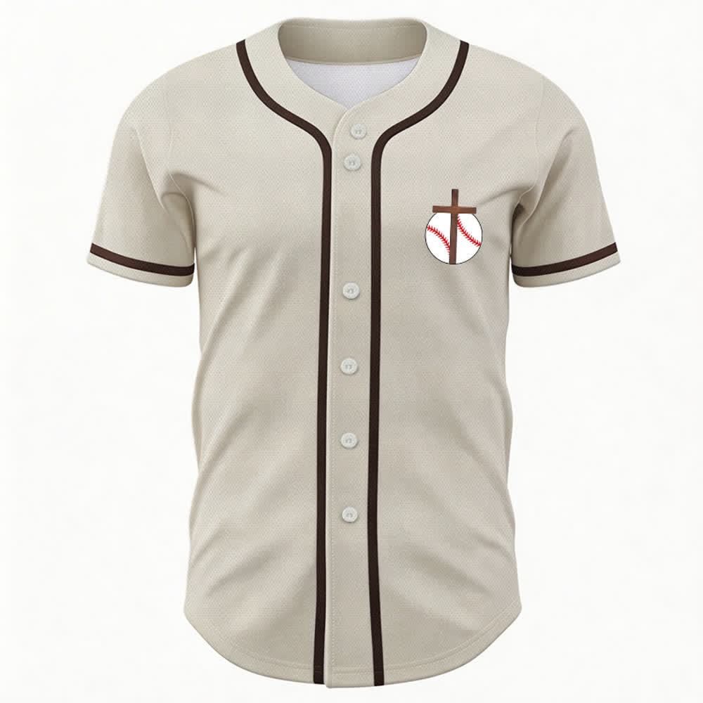 Christianartworkshop Philippians 4:13 Faith Baseball Jersey: Baseball Cross Motto Strength Devotion Athletic Shirt - image 9