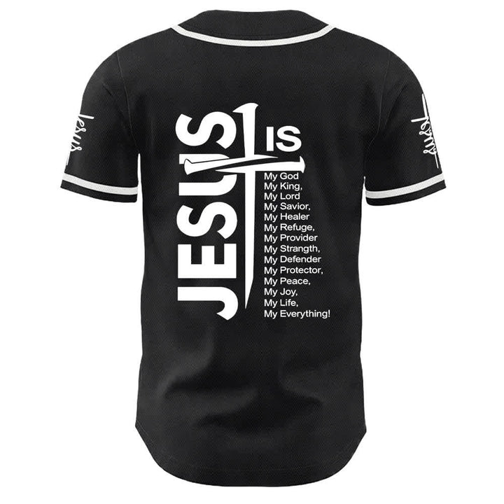 Christianartworkshop Jesus Is My Everything Faith Unisex Baseball Jersey - image 8