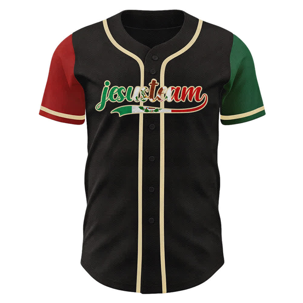 Christianartworkshop Custom Name Number Heritage Faith Jesusteam Sport Baseball Jersey - image 1