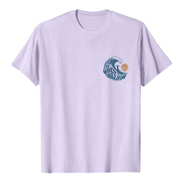 Christianartworkshop Even The Waves Obey Him Double-Side Wave Graphic Classic T-shirt - image 23