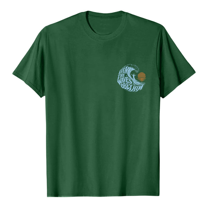 Christianartworkshop Even The Waves Obey Him Double-Side Wave Graphic Classic T-shirt - image 17
