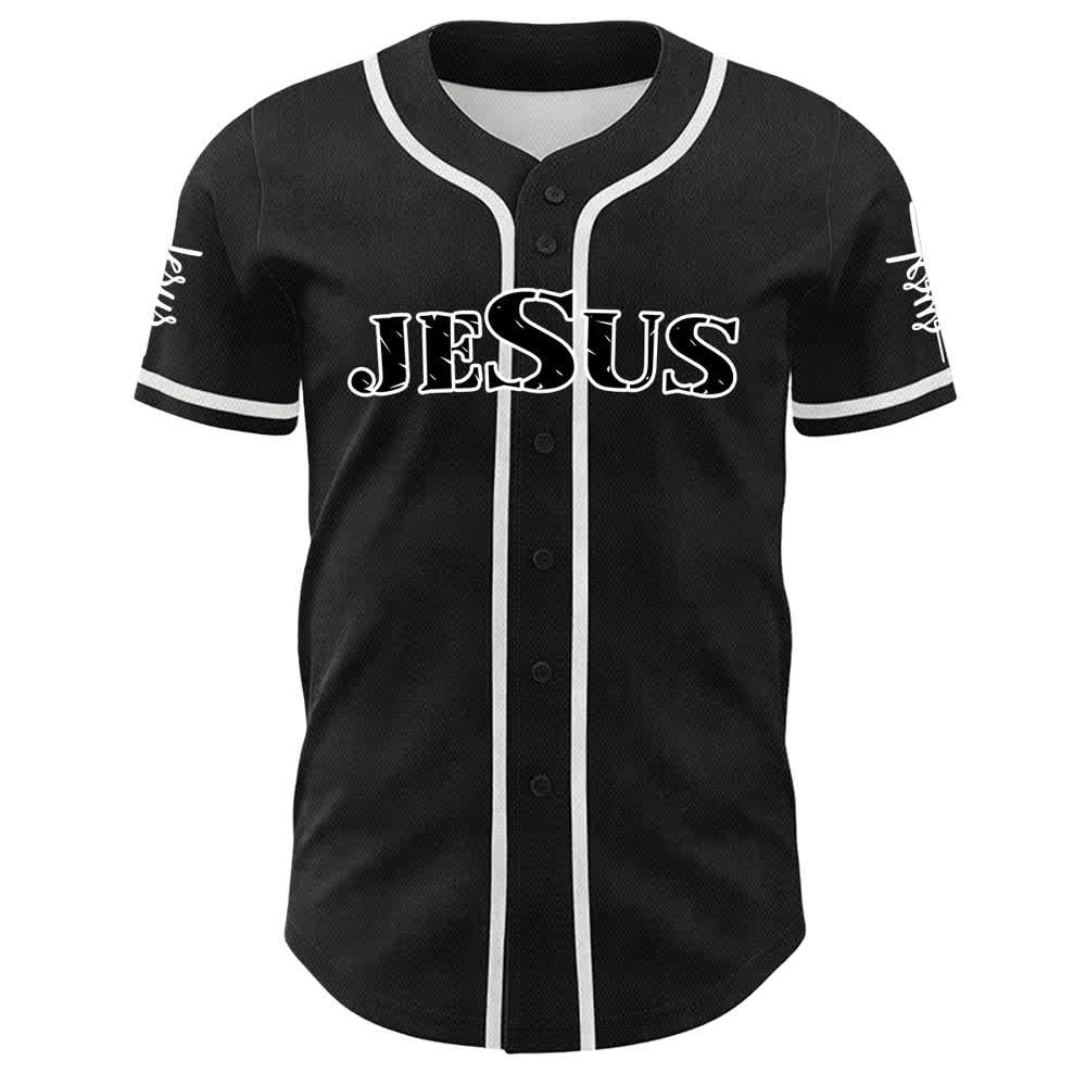 Christianartworkshop Jesus Saves Faith Statement Unisex Custom Baseball Jersey - image 5