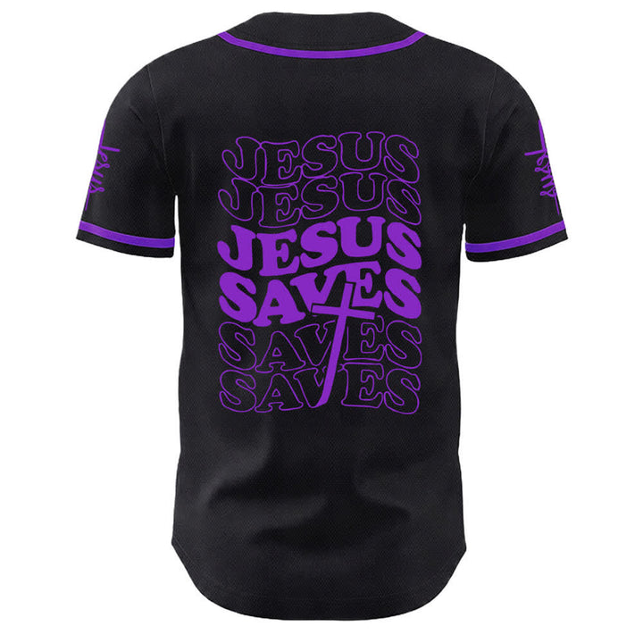 Christianartworkshop Jesus Saves Faith Statement Unisex Custom Baseball Jersey - image 22