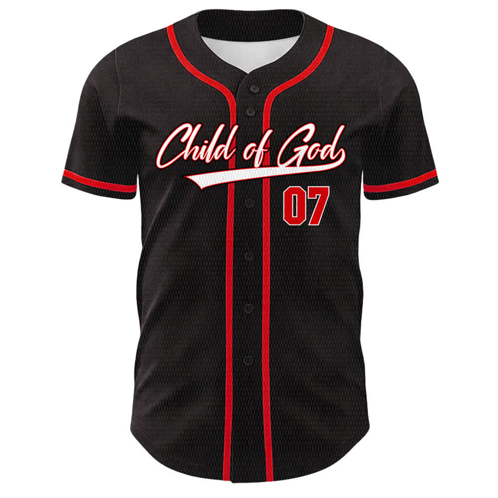 Christianartworkshop Child Of God Number 07 Unisex Baseball Jersey - image 13