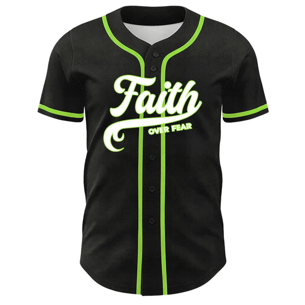 Christianartworkshop Faith Over Fear Lamb Cross Skull Graphic Unisex Baseball Jersey - image 26