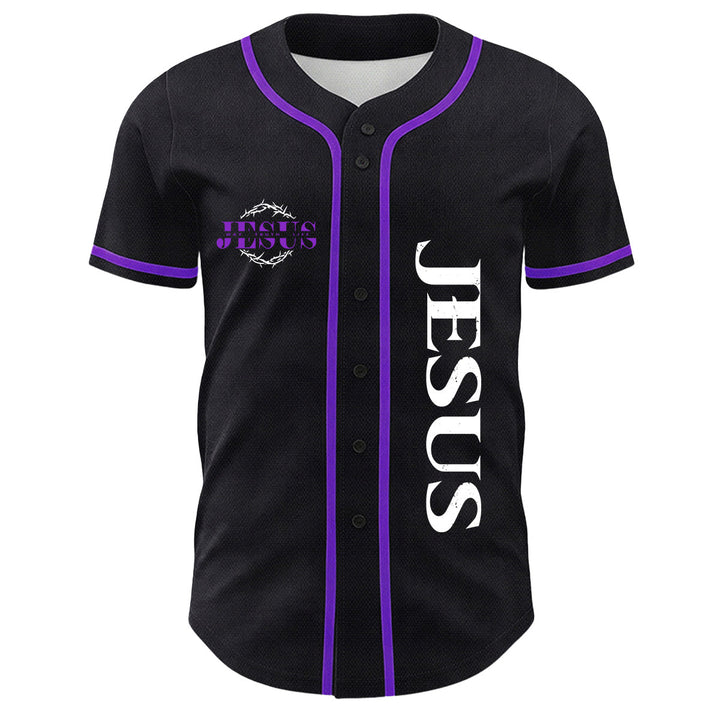Christianartworkshop Thorn Crown Jesus Way Truth Life Graphic Unisex Baseball Jersey - image 26