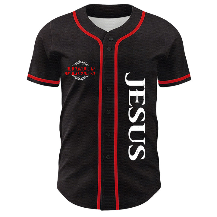 Christianartworkshop Thorn Crown Jesus Way Truth Life Graphic Unisex Baseball Jersey - image 17