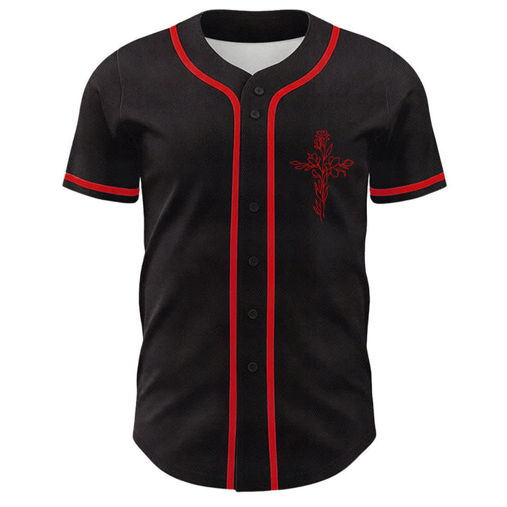 Christianartworkshop Faith Over Fear Lamb Skull Cross Christian Unisex Baseball Jersey - image 17