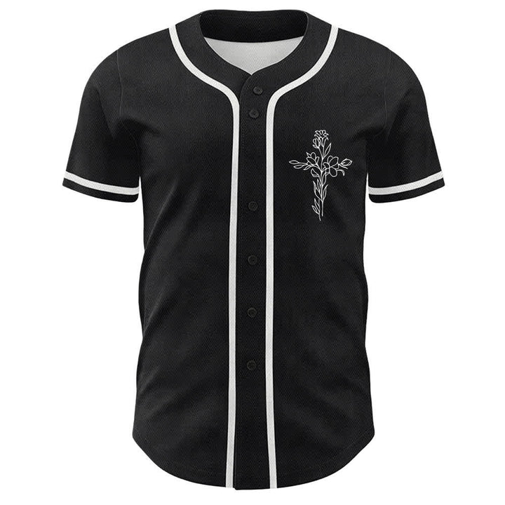 Christianartworkshop Faith Over Fear Lamb Skull Cross Christian Unisex Baseball Jersey - image 14